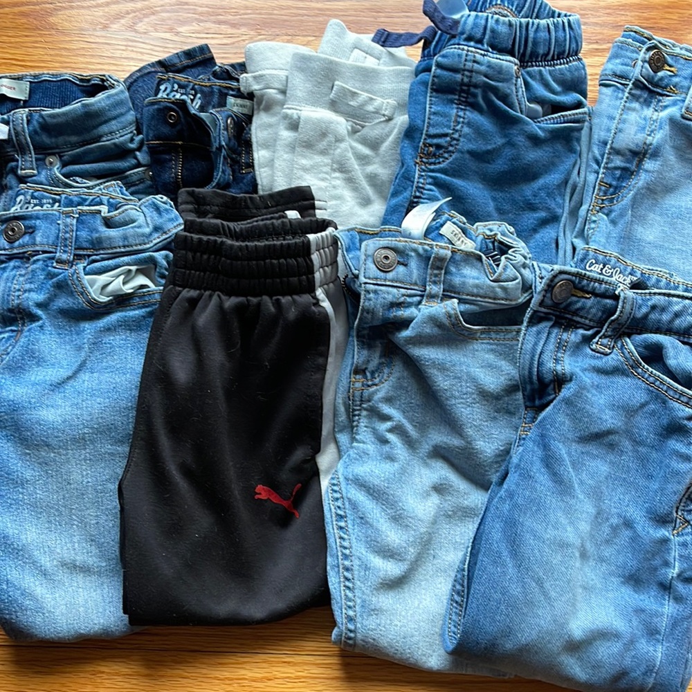 Lot of 9 pairs boys 5t pants